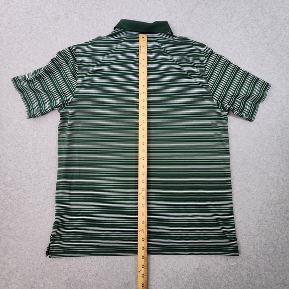 Nike Golf Dri-Fit Polo Mens Size XL Green White Striped Performance Shirt - Picture 8 of 13